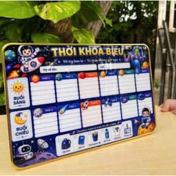 Bảng Thời Khóa Biểu Tráng Gương Để Bàn Kích Thước 20x30cm, Bền Đẹp, Chống Nước, Dễ Lau Chùi 2
