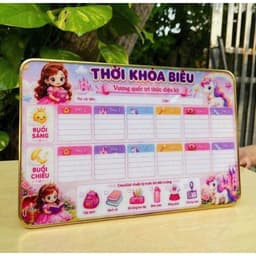 Bảng Thời Khóa Biểu Tráng Gương Để Bàn Kích Thước 20x30cm, Bền Đẹp, Chống Nước, Dễ Lau Chùi 4