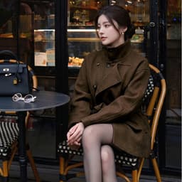 [Hàng QC] Áo Khoác Dạ Nữ Cổ Đứng Dáng Ngắn Form Rộng Hàn Quốc Cao Cấp Có Đai Thắt Eo Hot Trend 5