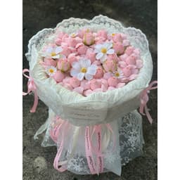 Vải ren hot trend dùng bó hoa sáp, hoa tươi 1