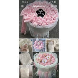 Vải ren hot trend dùng bó hoa sáp, hoa tươi 2