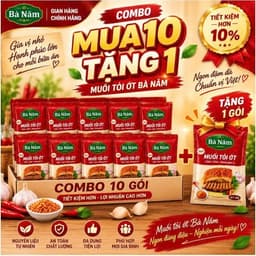 [MUA 10 TẶNG 1] Muối Tỏi Ớt Giòn Bì Bà Năm Ướp Siêu Ngon Làm Giòn Bì Chấm Xoài Ướp Thịt Hải Sản Đa Năng Tiện Lợi 1