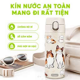Bình Giữ Nhiệt Hokori 0123 Inox 304 Cao Cấp Đi Học Đi Làm 340ml/460ml GD336 5