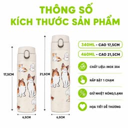 Bình Giữ Nhiệt Hokori 0123 Inox 304 Cao Cấp Đi Học Đi Làm 340ml/460ml GD336 6