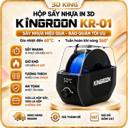 HỘP SẤY NHỰA IN 3D KINGROON KR-01 – SẤY TỐI ĐA 60°C, HẸN GIỜ 48H, VỪA SẤY VỪA IN 1