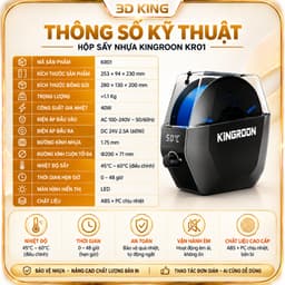 HỘP SẤY NHỰA IN 3D KINGROON KR-01 – SẤY TỐI ĐA 60°C, HẸN GIỜ 48H, VỪA SẤY VỪA IN 5