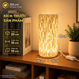 Đèn Decor Hình Cột Sóng Dạng Trụ 3DLUXI Công Nghệ In 3D Nhựa PLA/PETG Chắc Chắn, Đèn Ngủ Decor Không Gian - D05 2