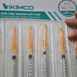 Hộp 100 Cây Bơm Tiêm Insulin U-100 VIKIMCO 1ml Kim 30Gx1/2 Chất Lượng cao 3