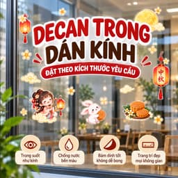 Sticker Trung Thu Cute Tem Dán Trung Thu Chị Hằng Thỏ Ngọc Lồng Đèn Mặt Trăng Bánh Trung Thu Trang Trí Laptop Sổ Tay 9