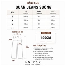 Quần Jeans Ống Suông Rách Gối AN TÂY Form Hàn Đẹp, Trendy, Vải Jean Mềm #8752 Màu Xanh 9