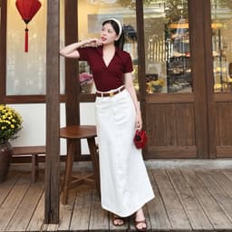 Chân Váy Jean Nữ Dáng Suông Đuôi Cá AN TÂY - Váy Bò Dài Hack Dáng Tôn Dáng #7915 3