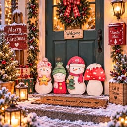 Bảng gỗ treo tường trang trí Giáng Sinh – Decor Noel ấm áp 4