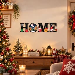 Bảng gỗ treo tường trang trí Giáng Sinh – Decor Noel ấm áp 5