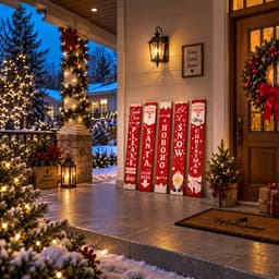 Bảng gỗ treo tường trang trí Giáng Sinh – Decor Noel ấm áp 6
