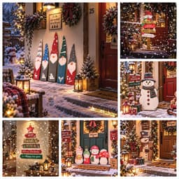 Bảng gỗ treo tường trang trí Giáng Sinh – Decor Noel ấm áp 1