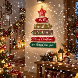 Bảng gỗ treo tường trang trí Giáng Sinh – Decor Noel ấm áp 8