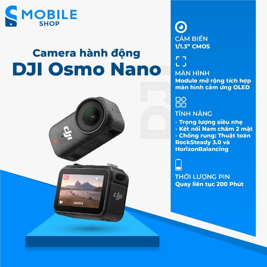 Camera hành động DJI Osmo Nano 4K 64GB/128GB Chính Hãng