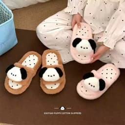 Dép lông quai ngang cute HOT TREND mùa đông dành cho nữ, dép bông mềm mại có thể đi ra ngoài DP 2