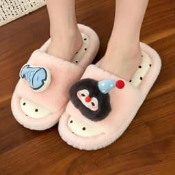 Dép lông quai ngang cute HOT TREND mùa đông dành cho nữ, dép bông mềm mại có thể đi ra ngoài DP 3