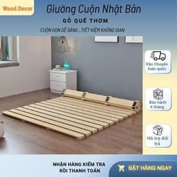 Giường Cuộn Nhật Bản, Giường Cuộn Thông Minh, Giường Cuộn Trải Sàn, Tiết Kiệm Không Gian I Shop WOOD DECOR 02 7