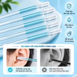 Set 24 Que Vệ Sinh Tai Silicon Mềm, Dụng Cụ Lấy Ráy Tai Nhỏ Gọn994 3