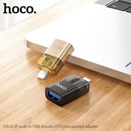 Đầu Chuyển Đổi Hoco UA36 Li-ght-ning Ra (USB Cái) và UA17 Type-c 1