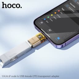 Đầu Chuyển Đổi Hoco UA36 Li-ght-ning Ra (USB Cái) và UA17 Type-c 5