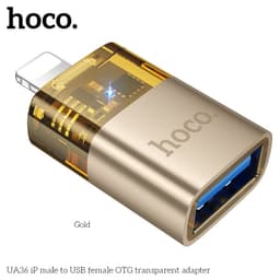 Đầu Chuyển Đổi Hoco UA36 Li-ght-ning Ra (USB Cái) và UA17 Type-c 2