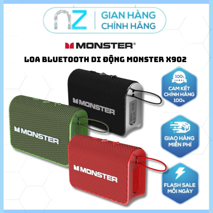 Loa Bluetooth di động MONSTER AIRROCK X902 - Âm thanh bùng nổ, nhỏ gọn tiện lợi