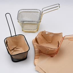 1 Giỏ chiên bằng thép không gỉ al Mini Giỏ chiên khoai tây chiên kiểu Pháp Giỏ chiên tách dầu vuông sáng tạo 8