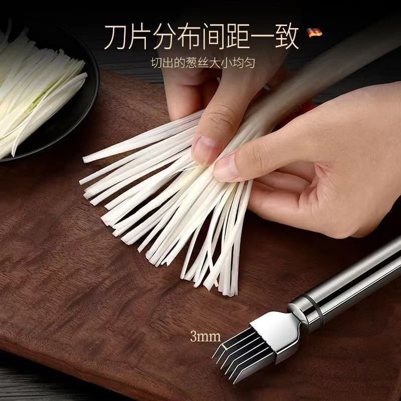 Dao cắt sợi hành, chẻ sợi rau muống, inox không gỉ có nắp đậy lưỡi dao