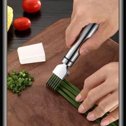 Dao cắt sợi hành, chẻ sợi rau muống, inox không gỉ có nắp đậy lưỡi dao 9