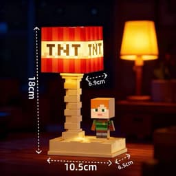 Đèn ngủ hình Minecraft cho bé trong phòng ngủ 1