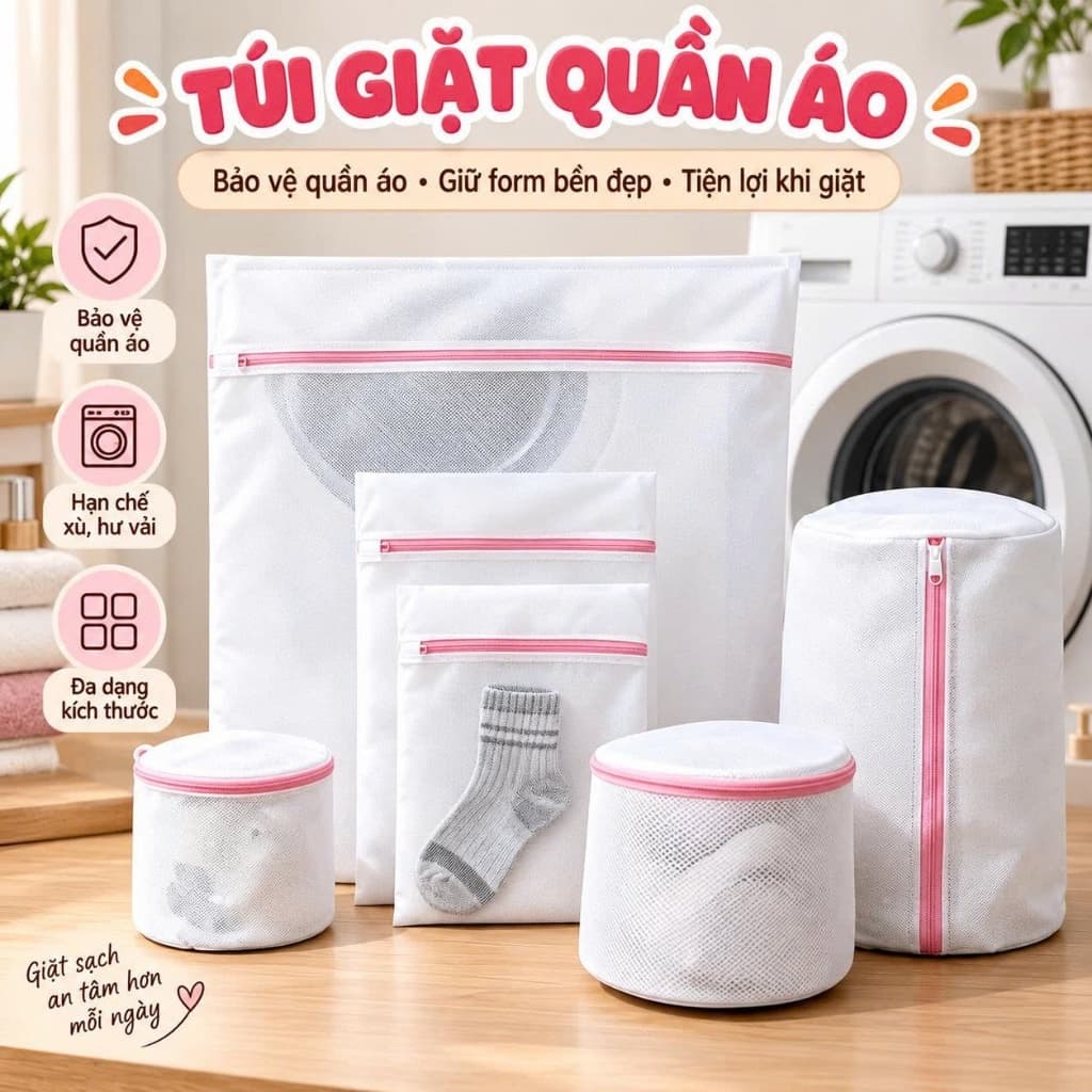 Túi lưới giặt kích thước 50 cm x 60 cm
