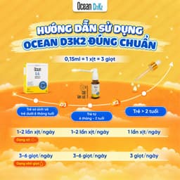 Vitamin D3K2 Ocean Dạng Xịt Bổ Sung Vitamin D3, Vitamin K2 20ml Tăng Cường Hấp Thu Canxi Và Dưỡng Chất 9