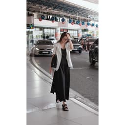 Váy Lụa Queen Bổ Thân Xéo Tà Cách Điệu Đen MACI MCVVADE0408 Thời Trang Nữ Thiết Kế Độc Quyền 2