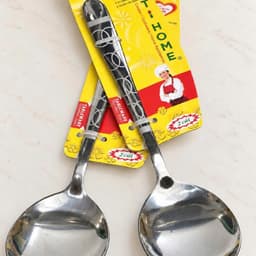 SÉT 2 MUỖNG TRÒN/ NHỌN INOX DÀY DẶN CAO CẤP (HÀNG LOẠI 1) CẦM NẶNG TAY 3