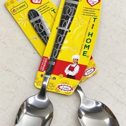 SÉT 2 MUỖNG TRÒN/ NHỌN INOX DÀY DẶN CAO CẤP (HÀNG LOẠI 1) CẦM NẶNG TAY 4