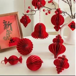 Combo 11 Quả Cầu Giấy Loại Đẹp 11 Quả 11 Hình Khác Nhau - Trang Trí Noel, Tết 5