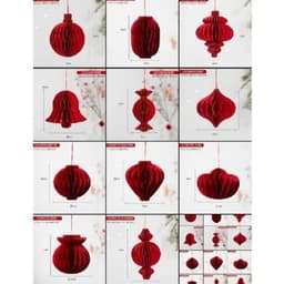 Combo 11 Quả Cầu Giấy Loại Đẹp 11 Quả 11 Hình Khác Nhau - Trang Trí Noel, Tết 8
