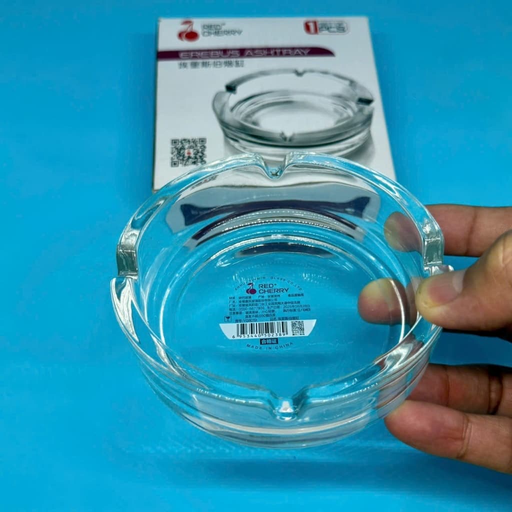 Gạt Tàn Thủy Tinh Hình Tròn Trong Suốt YG8019. LMS