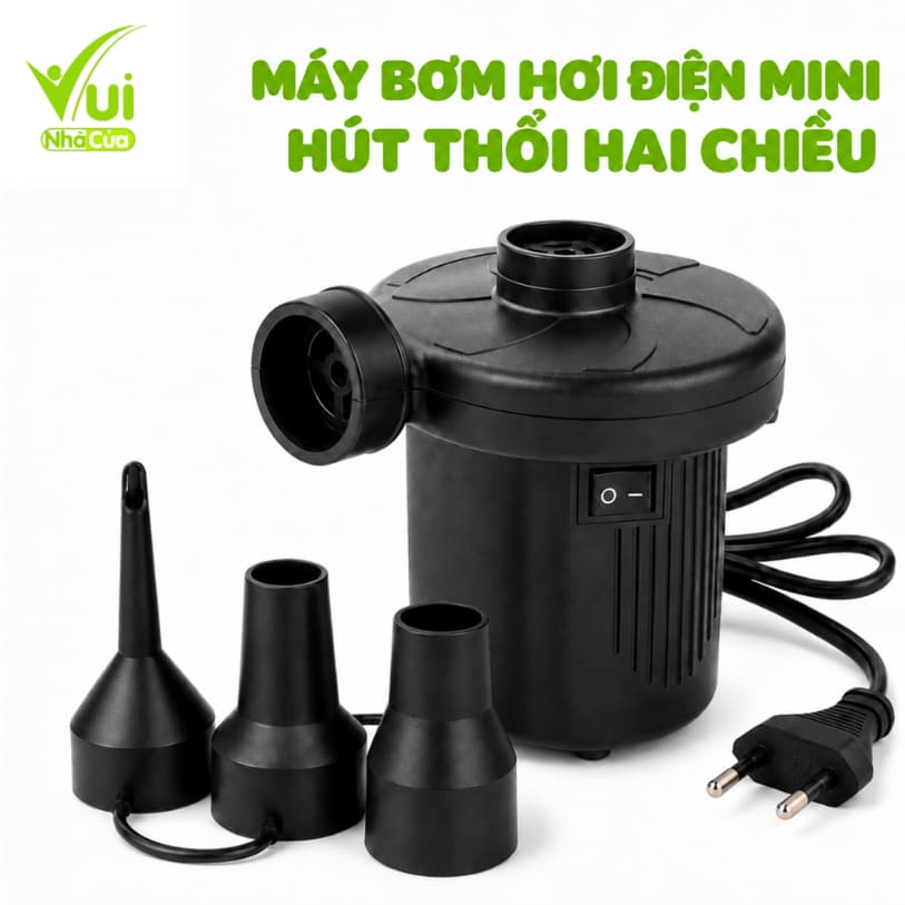 Bơm Điện Mini Hút Thổi Hai Chiều Đa Năng Kèm Ba Đầu GD88 - Máy Bơm Hơi Điện Mini Công Suất 50W