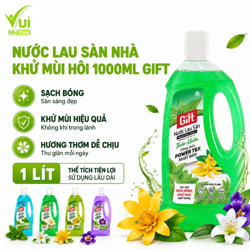 Nước Lau Sàn Gift Hương Thiên Nhiên Khử Mùi Hôi GD350 - Nước Lau Sàn Gift Làm Sạch Bụi Bẩn Khử Mùi