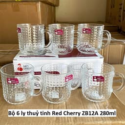Bộ 6 ly thuỷ tinh Red Cherry ZB12A 280ml. LMS 1