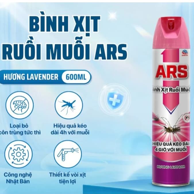 Bình Xịt Ruồi Muỗi ARS PINK Hồng (600ml)