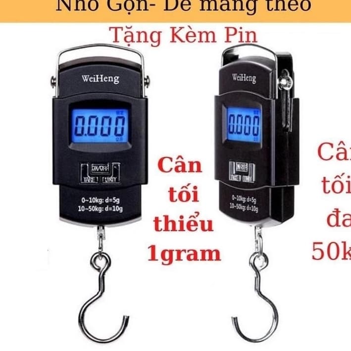 Cân Điện Tử Cầm Tay Mini Có Móc Treo WH-A08 và Cân cầm tay 10kg mẫu mới. LMS