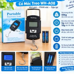 Cân Điện Tử Cầm Tay Mini Có Móc Treo WH-A08 và Cân cầm tay 10kg mẫu mới. LMS 2