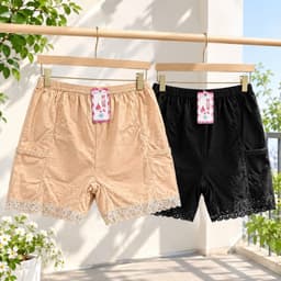 Quần mặc váy, quần đùi mặc váy cao cấp chất thun lạnh phối ren đẹp lắm 50-69kg mềm mát 4