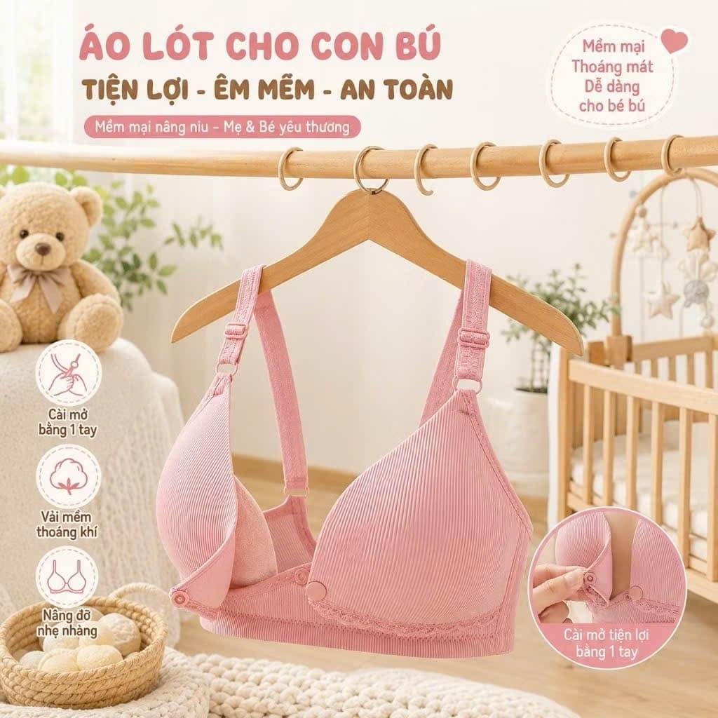áo ngực bầu, áo lót cho bé ti, áo lót bầu sau sinh chất su không gọng loại đẹp bền lắm 34 36 38 40 chất đẹp