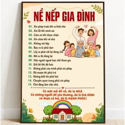 Tranh Treo Tường "Nề Nếp Gia Đình" - Có Khung 1